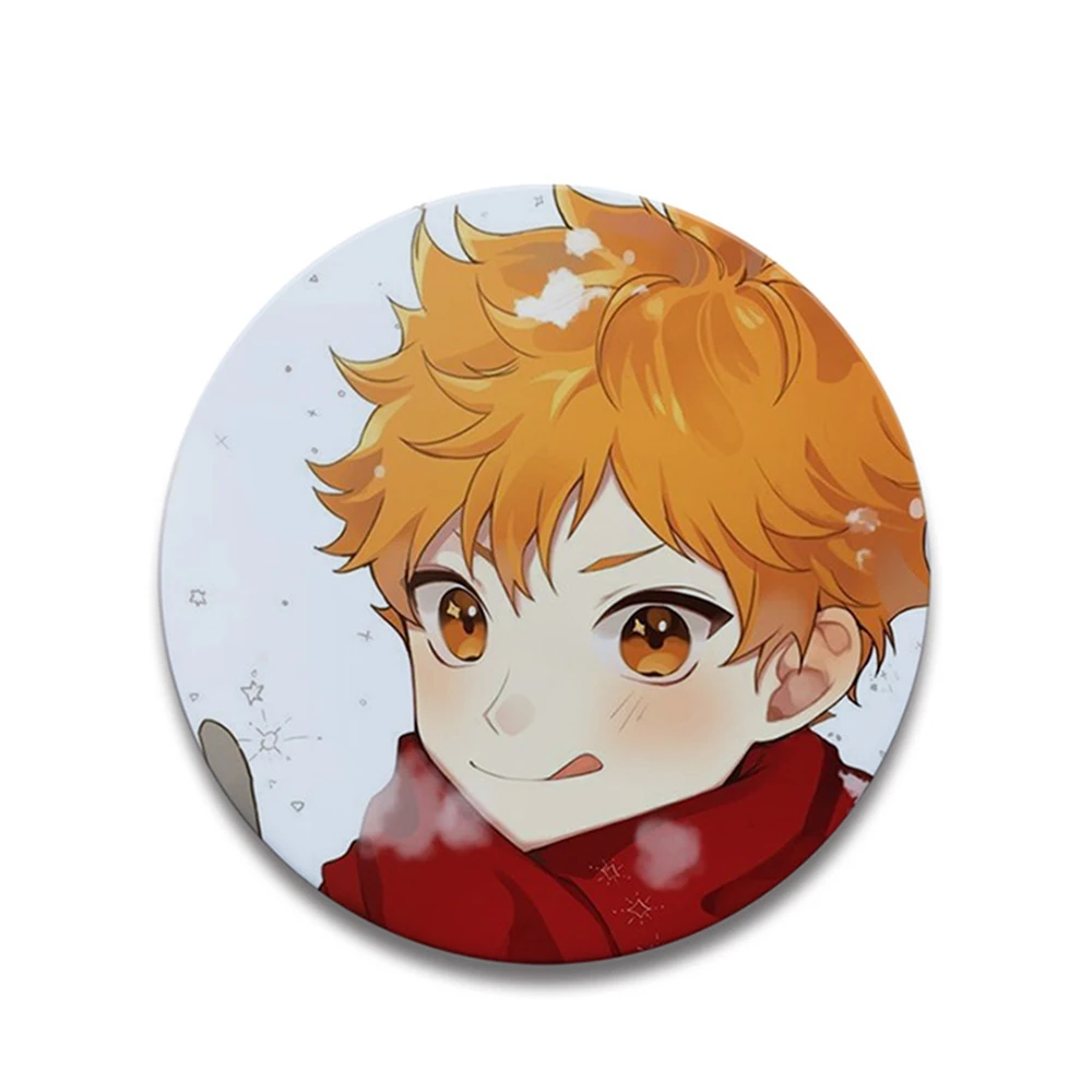 58mm Anime Haikyuu Hinata Shoyo Kozume Kenma Ushijima Wakatoshi COSTUME Cosplay Distintivo Pin SPTE Spilla in banda stagnata Prop Natale Gilf