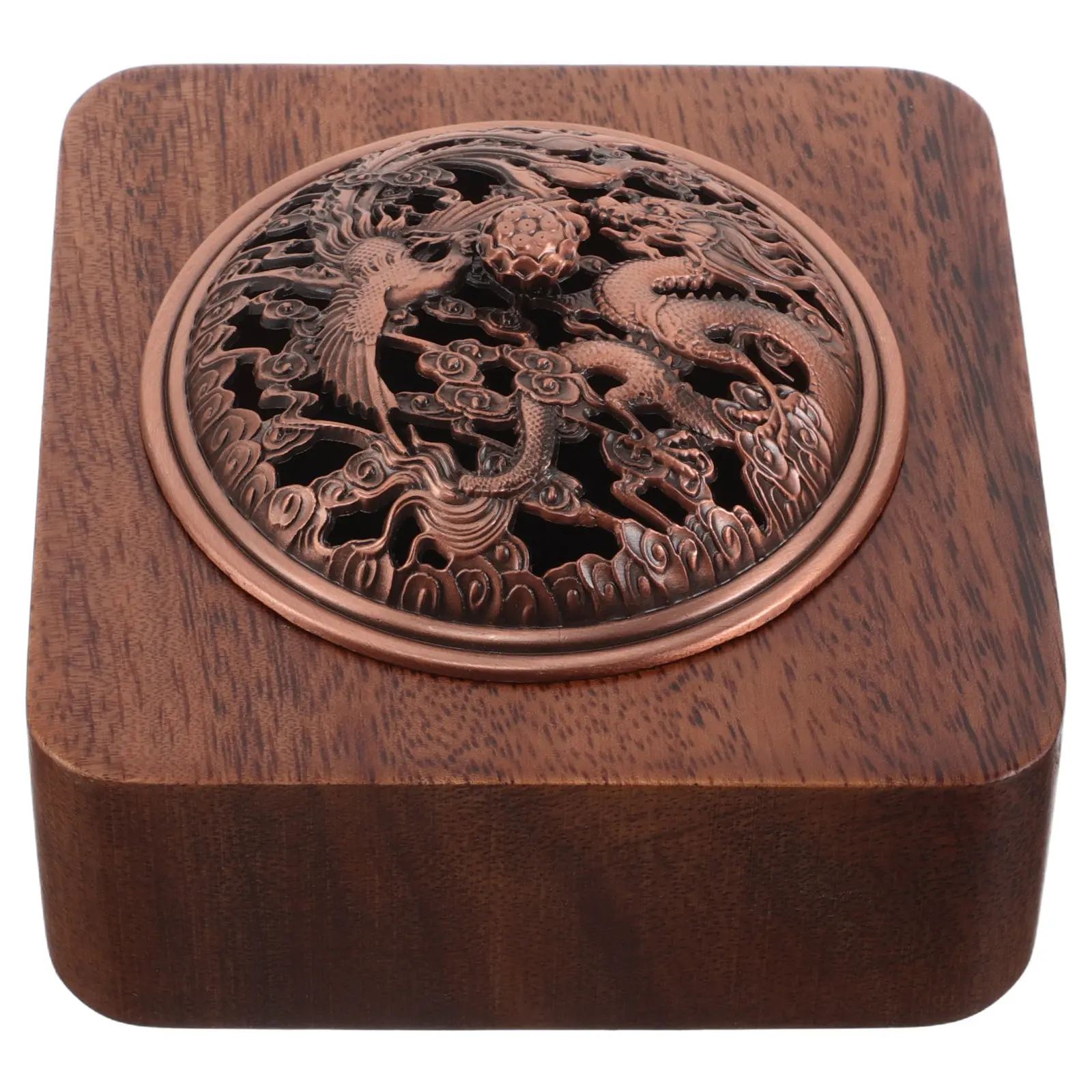 1Set Mini Metal Incense Burner Holder Elegant Chinese Aromatherapy Censer for Indoor Meditation Home Decor Relaxation Fragrance