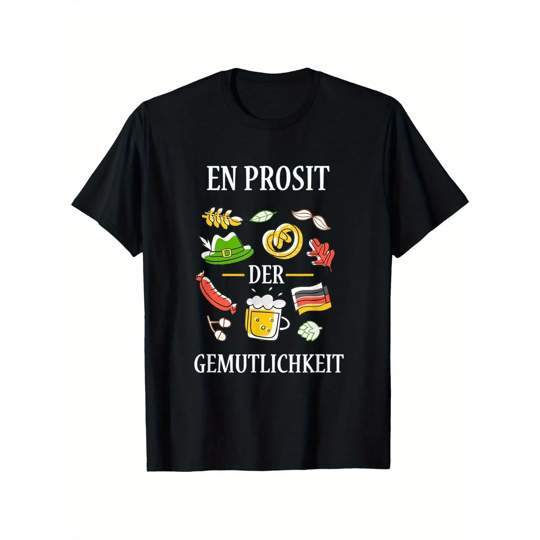 

New German Oktoberfest T-shirt Men Women En Prosit Der Gemütlichkeit Tee Bavaria Style Funny Beer Festival Drinker Top