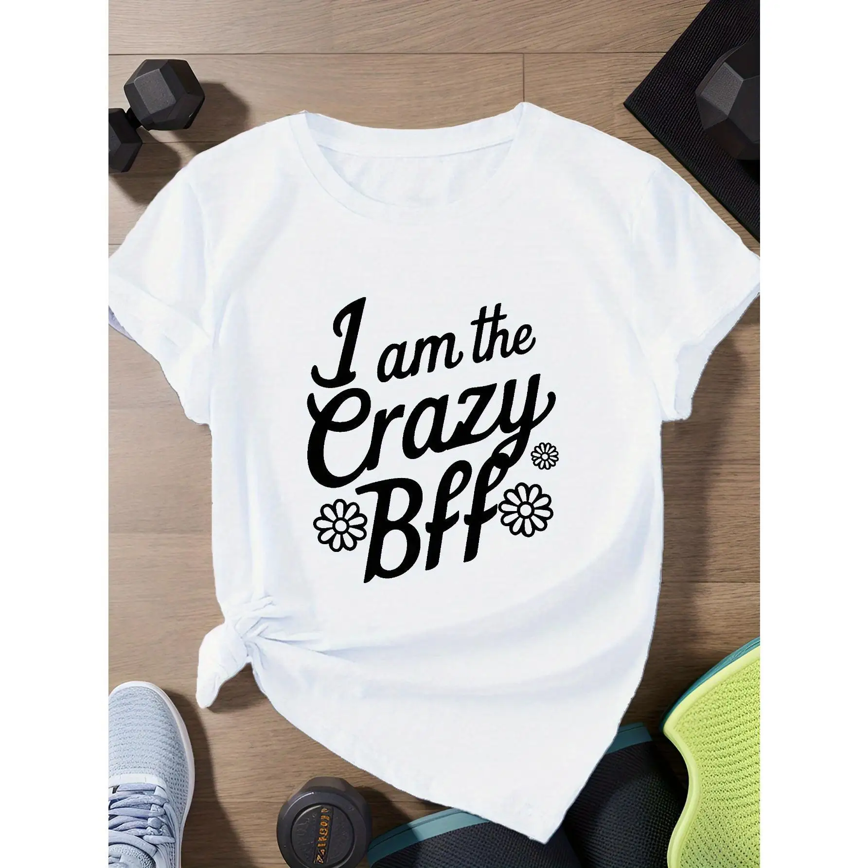 

Women's Tee - Soft Short Sleeve T-Shirt, Casual Round Neck, Lightweight & Breathable for Spring/Summer/Fall, Fitness Ready