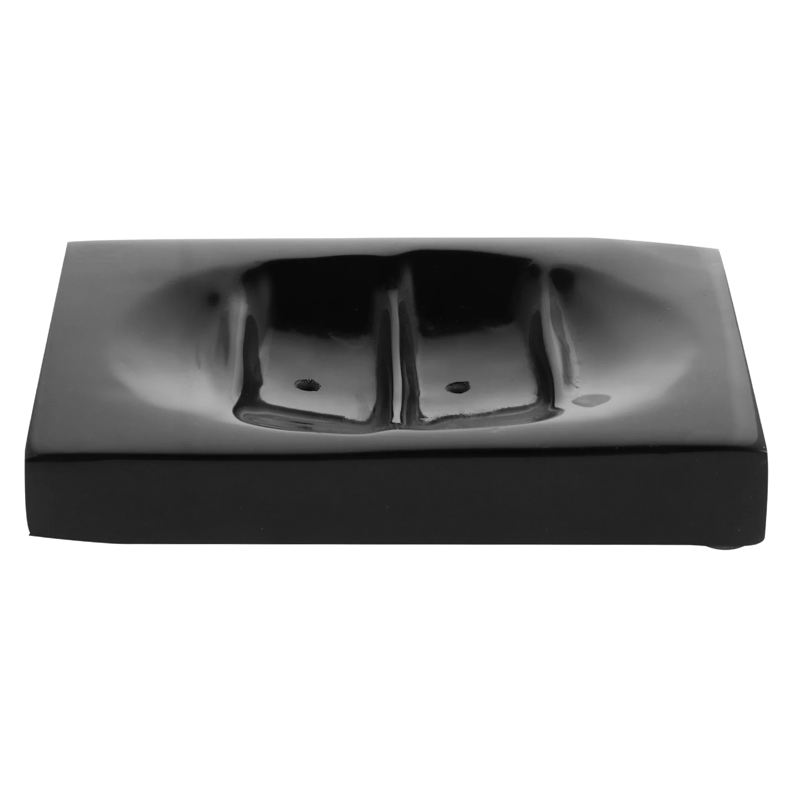 

Resin European Style Soap Dish Tray Waterproof Scratch-Proof Easy Clean Hand Soap Holder Box Container for Bathroom Kitchen