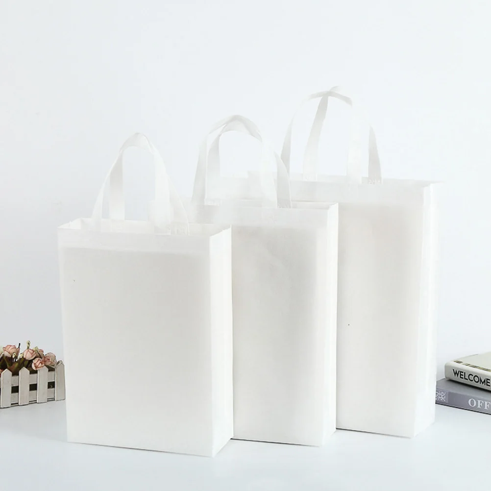 

10Pcs Reusable Non-Woven Shopping Bags Foldable Tote Bags Grocery Storage Shopping Bag Non-Woven Handbag