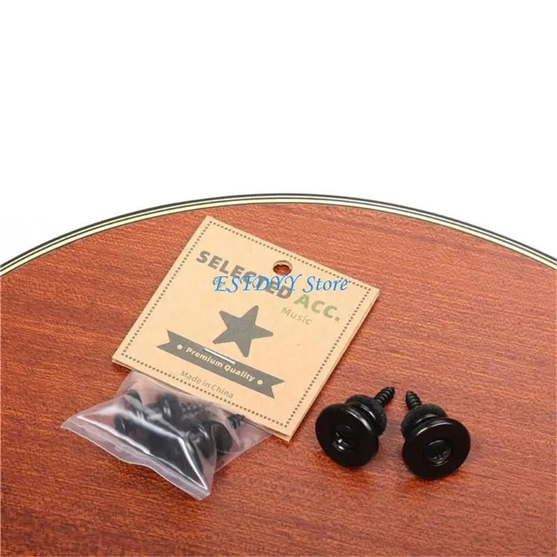 G6DE 2 Pack Guitar Strap Lock Buttons Guitar Hardware Strap Lock Buttons Guitar Strap Buttons for Guitarists and Bass Player
