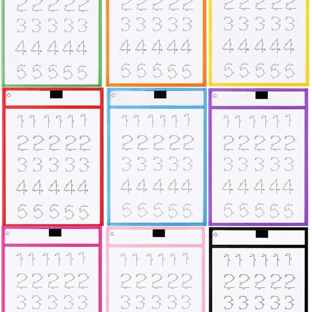 Clear Writing Sleeves Dry Erase Pockets Reusable Document File Holder School Teaching Stationery For Daily Study