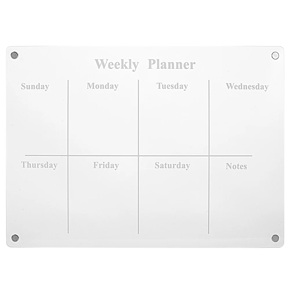 

Magnetic Note Board Fridge White The List Dry Erase Acrylic Erasable Planner Refrigerator Boards