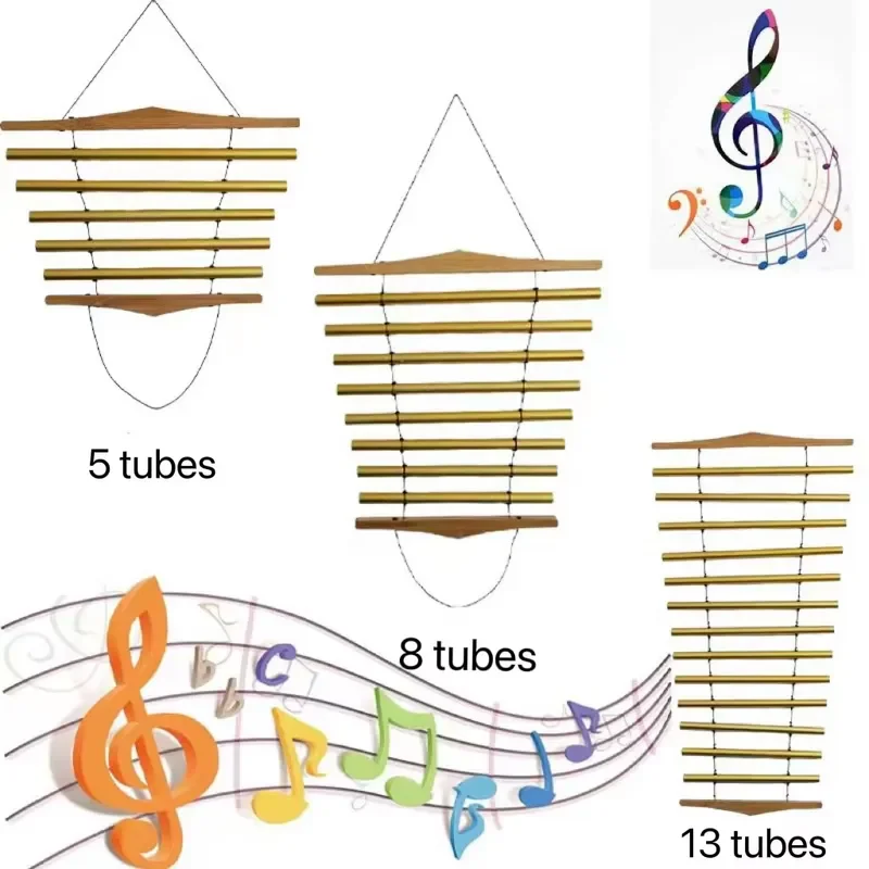 Sound Healing Therapy Chakra Flow Wind Chimes Musical Instruments Chakra Healing Elemental Swinging Bell Percussion Tubular