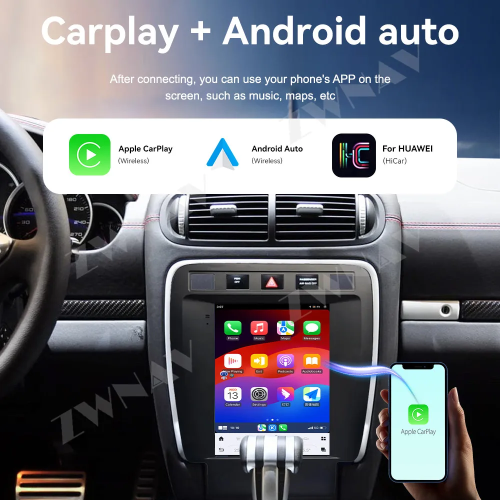 

10.4 inch Screen Carplay For Porsche Cayenne 2006-2009 Android 14 Car GPS Navigation Multimedia Player Auto Stereo Head Unit