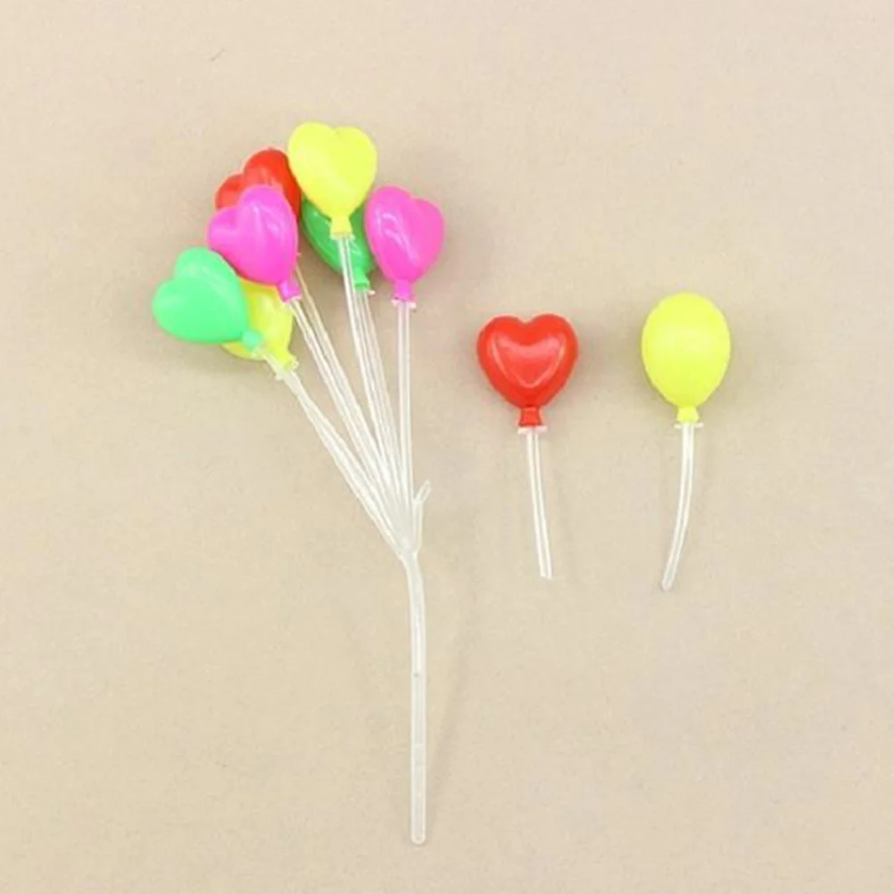 

1 Bunch Heart Shaped Balloons Miniature Landscape Decorations Plastic Craft Garden Bonsai Miniature House DIY Micro Garden Cake