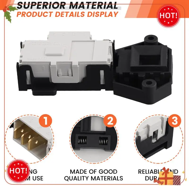 ABLE-For Haier طبل غسالة XQG52-Q718 Q818 Q856 Q918 مايكرو تأخير التبديل قفل الباب T85 استبدال أجزاء