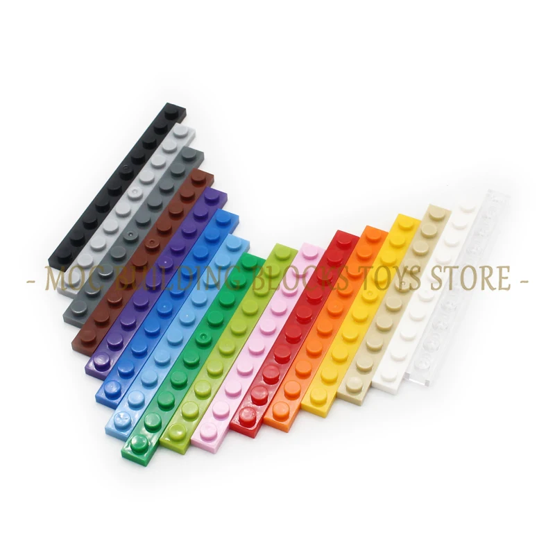 أجزاء لوحة MOC لبناء الطوب ، 1x10 ، تصنعها بنفسك ، التنوير ، التعليم الإبداعي ، متوافقة مع الملحقات ، اللعب