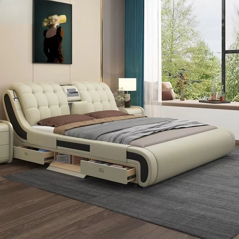 

Hot Sales Italian Modern Design Luxury Style Wedding Bed With Storage