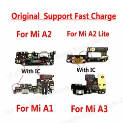 Original Microphone Module+USB Charging Port Board Flex Cable Connector Parts For Xiaomi Mi A1 A2 Lite A3 Redmi 6 Pro