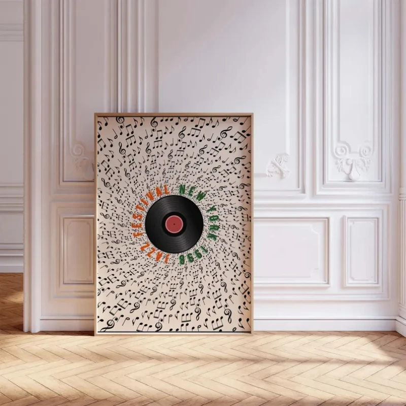 1 قطعة ملصق فني لموسيقى الجاز خمر ، منتصف القرن الحديثة حائط لوح رسم ديكور ، هدية عاشق الموسيقى ، غرفة المعيشة ديكور غرفة نوم #4