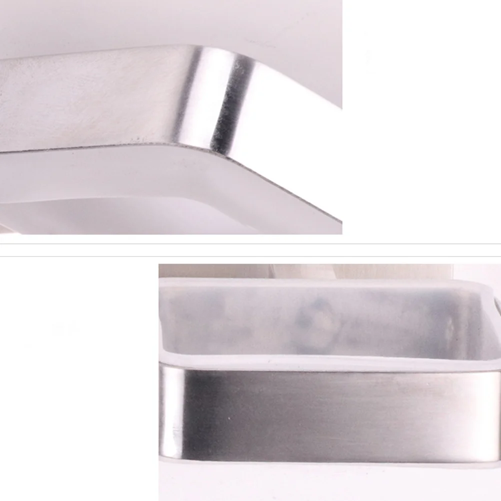 

304 Stainless Steel Soap Holder Wall Mount Brushed Texture Anti-Rust Bathroom Soap Tray Sponge Rack Organizer