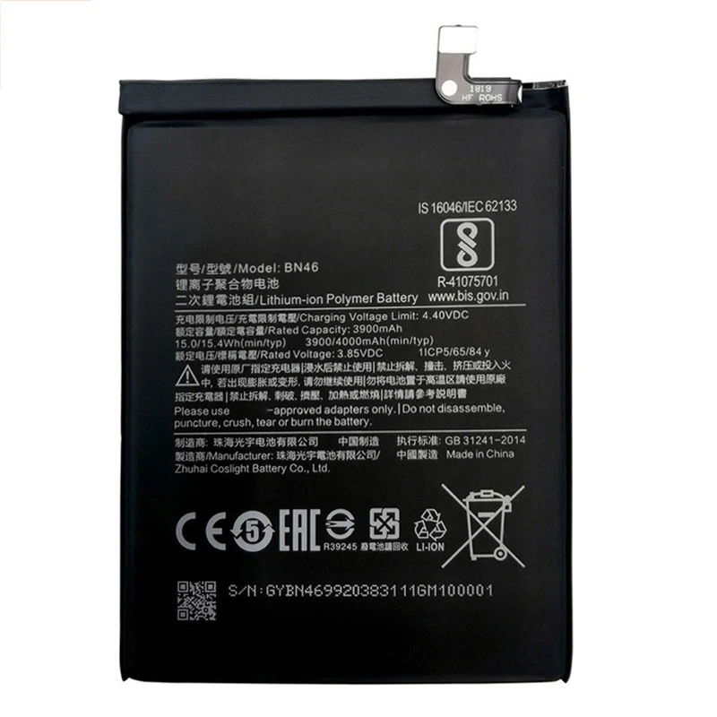 Replacement 4000mAh BN46 Battery For Xiaomi Redmi 7 Note8 Note 8 8T Phone Battery Bateria Batterie AKKU Free Tools view 4