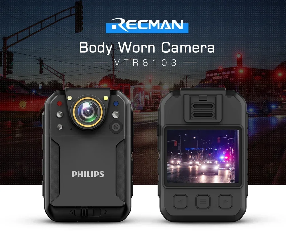 HD Dual Camera Body for Cop Law enforcement Body Worn Camera with Night Vision 1296P Video Recorder in Car Loop Mode Bodycamera