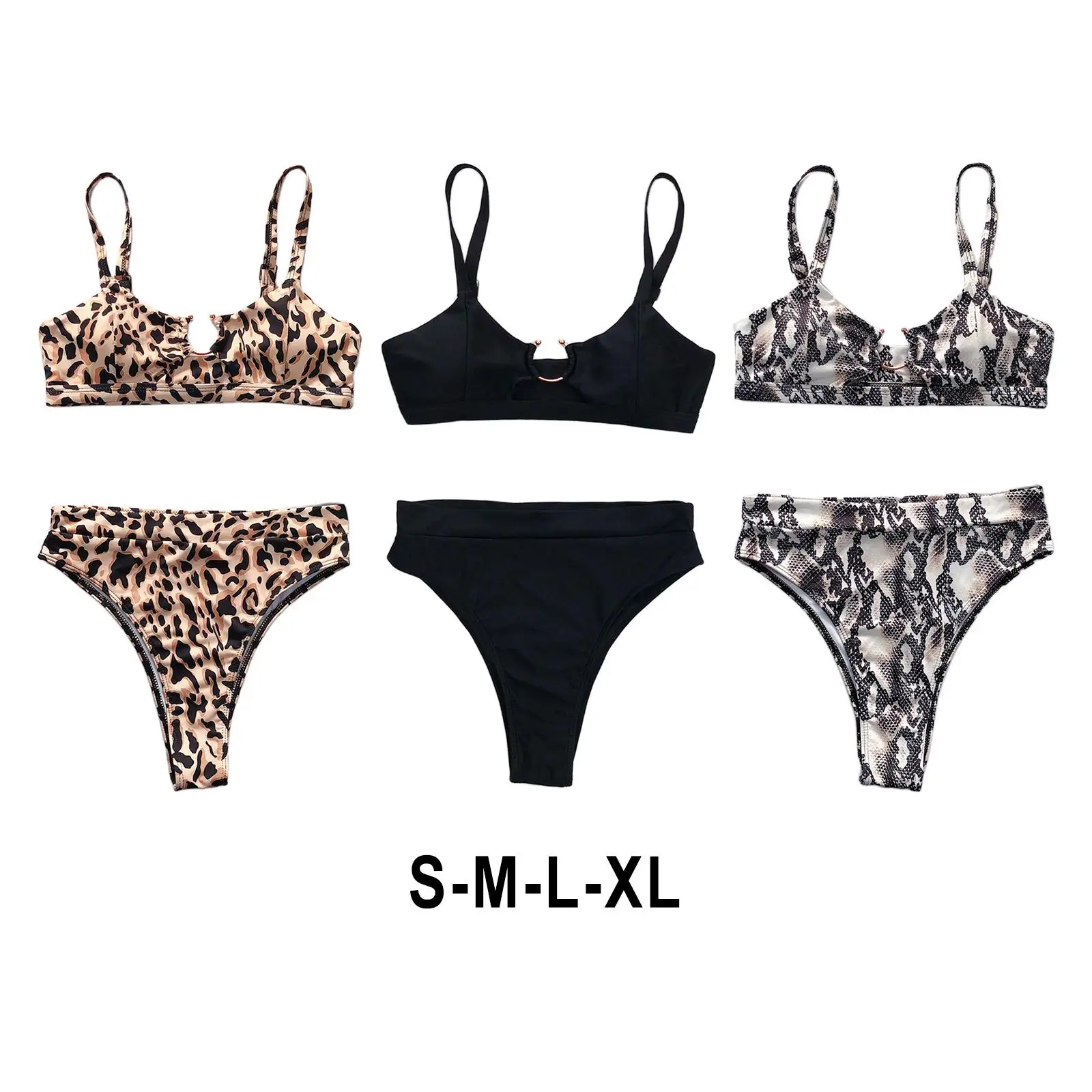 

Womens Bikini Set Strappy Triangle Push Up Swimwear Party Bathing Suit