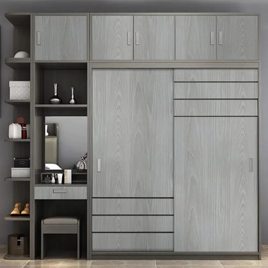 Self Adhesive Wallpaper Wood Vinyl Wallpaper Roll Wood Grain Kitchen Wardrobe Cabinet Furniture Contact Paper Renovation Door view 3