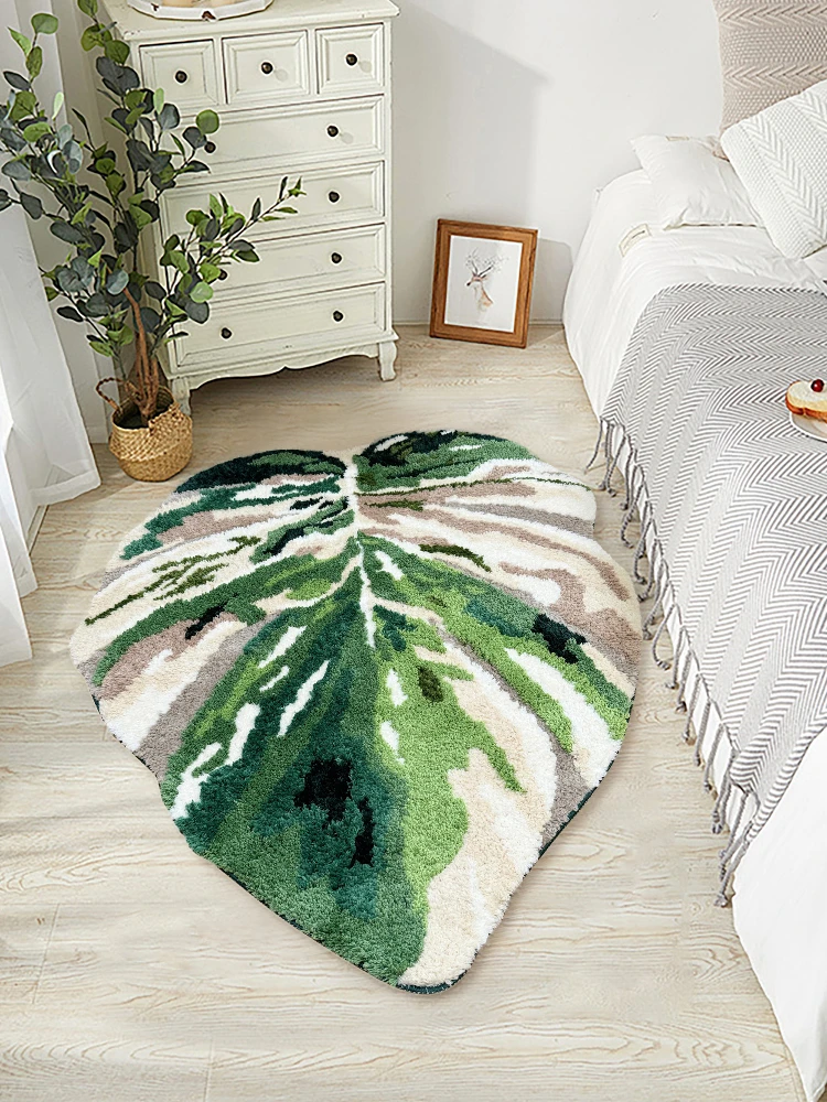 

Ковер из бамбука Thi Plu Turtle Ba с нерегулярным растительным узором для гостиной, спальни, прикроватный коврик, подкладка под окно