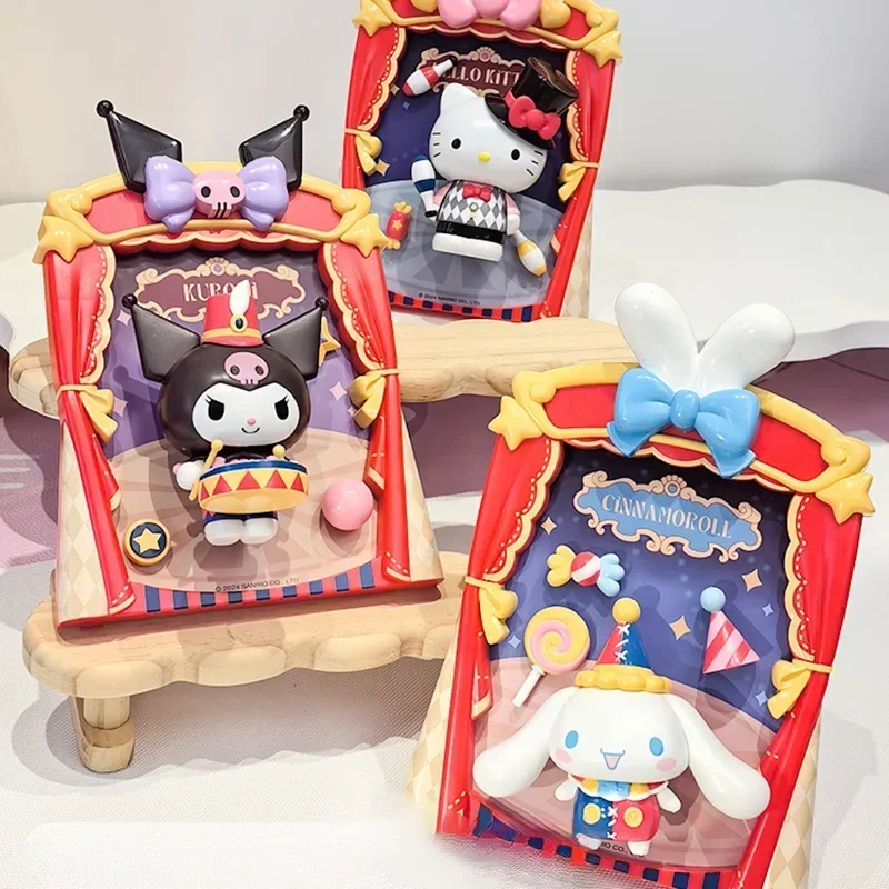 

Sanrio Circus Series Figure Magnetic Kuromi Hello Kitty My Melody Cinnamroll Cartoon Collection Model Diy Toy Kids Gifts