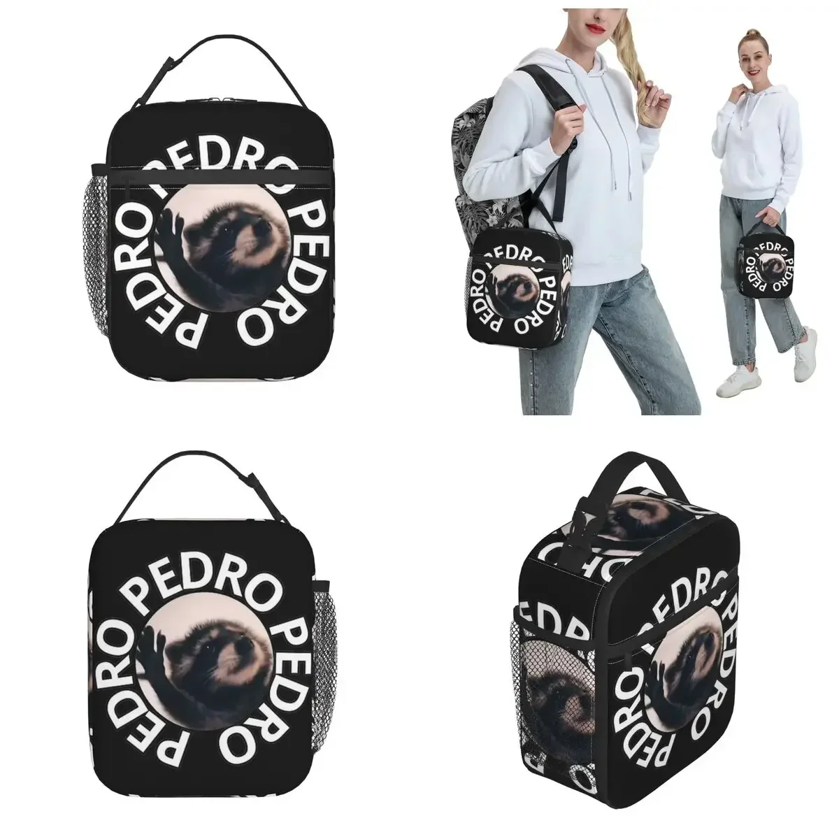 Lunch Box Pedro Pedro Raccoon Meme Accessories Sancing Raccoon Storage Food Box New Arrival Cooler Thermal Bento Box For School