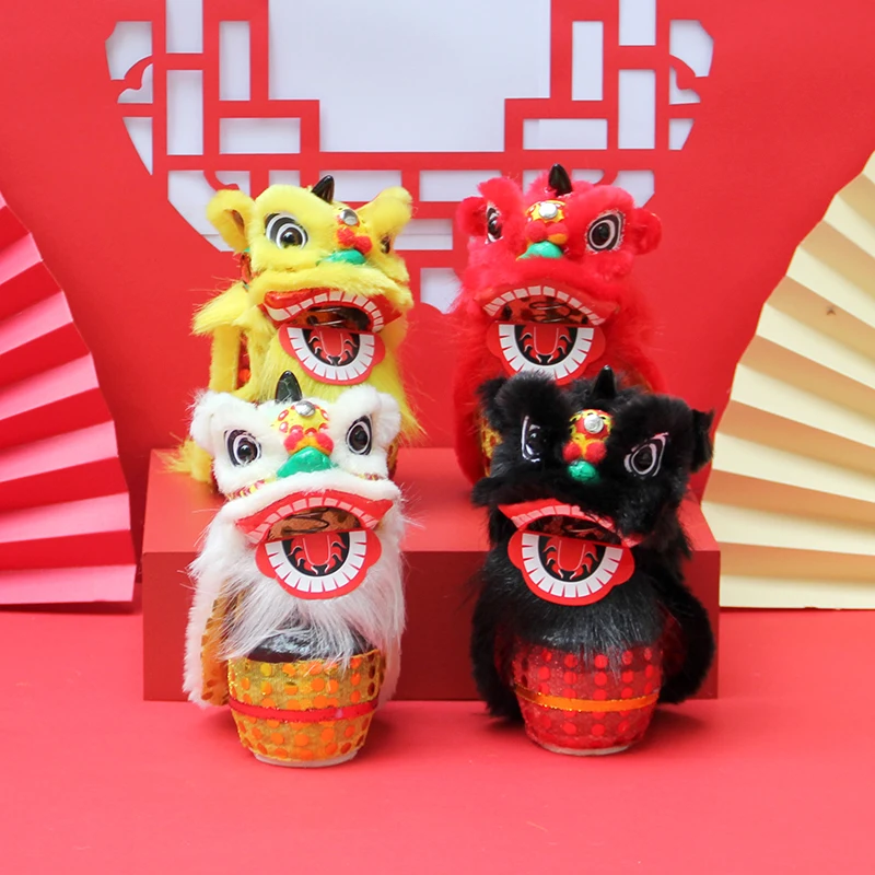 Lion Dance Ornaments Foshan Hand-wake Lion Car Decoration Chinese Style Gift South Lion Head Gift Jewelry