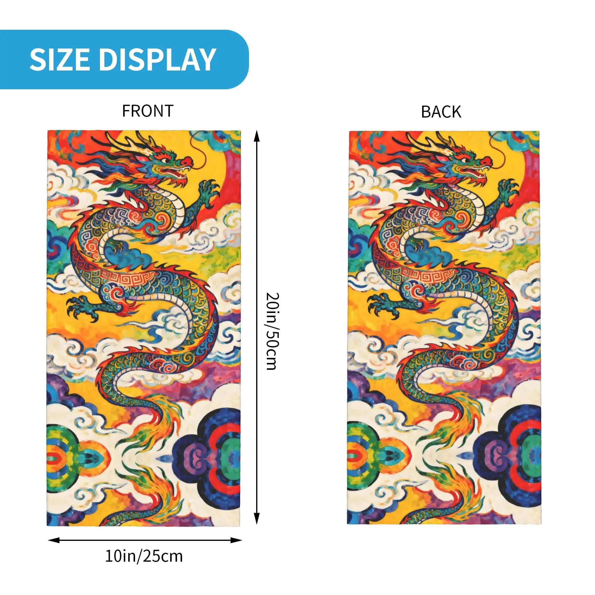 Custom Red Dragon Bandana Neck Gaiter Windproof Face Scarf Cover Women Men Symbolizes Luck New Year Gift Headband Tube Balaclava