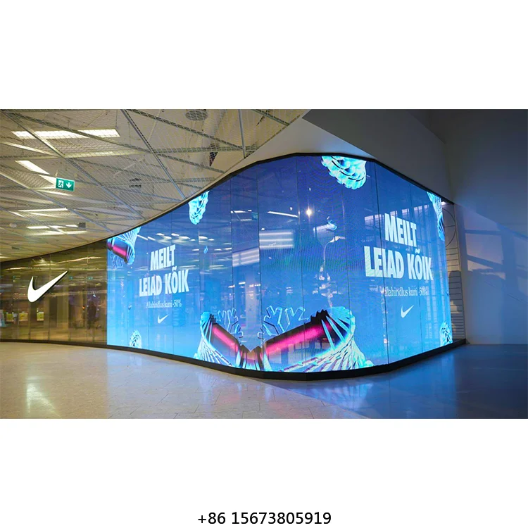 

Shopping Malls Showcase Advertising LED Video Wall Indoor P3.91 HD Transparent Full Color Panel LED Display