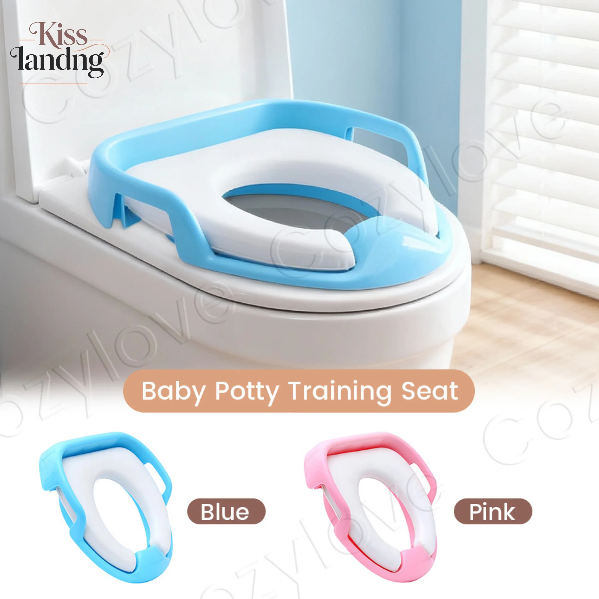 Anti-Slip Toddler Toilet Seat with Handles Portable Potty Training Seat for Boys Girls