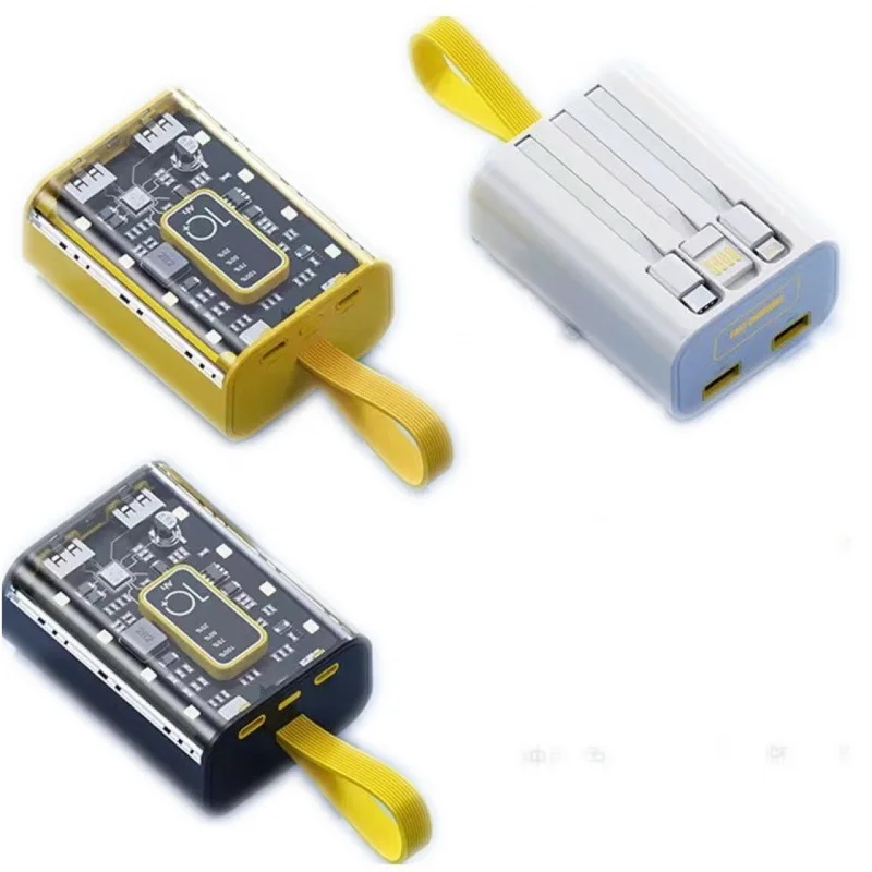 

20000 мАч большой емкости в индустриальном стиле Power Bank новый прозрачный механический блок питания в стиле панк 10 Вт быстрая зарядка