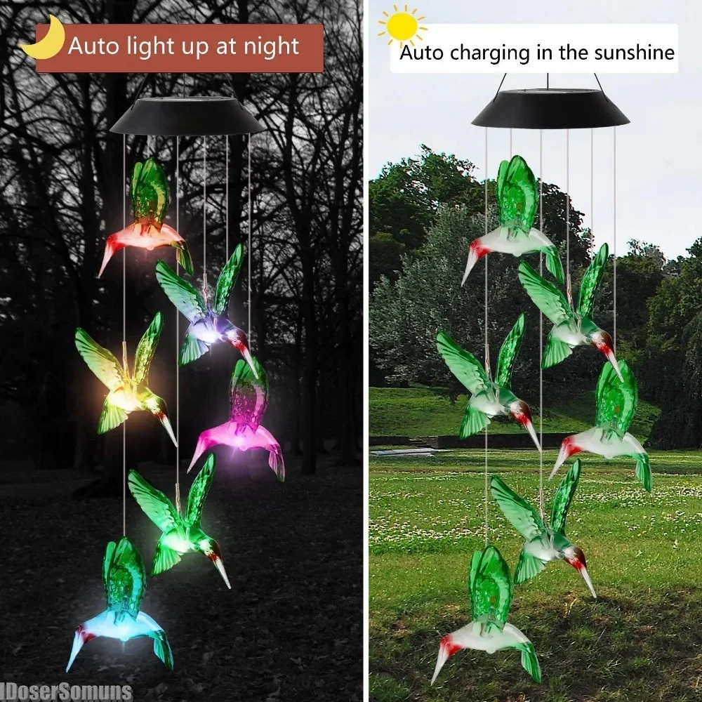

Solar Wind Chime Waterproof LED Lights Decorative Wind Chime Lights Outdoor Garden Porch Decorative Night Lights