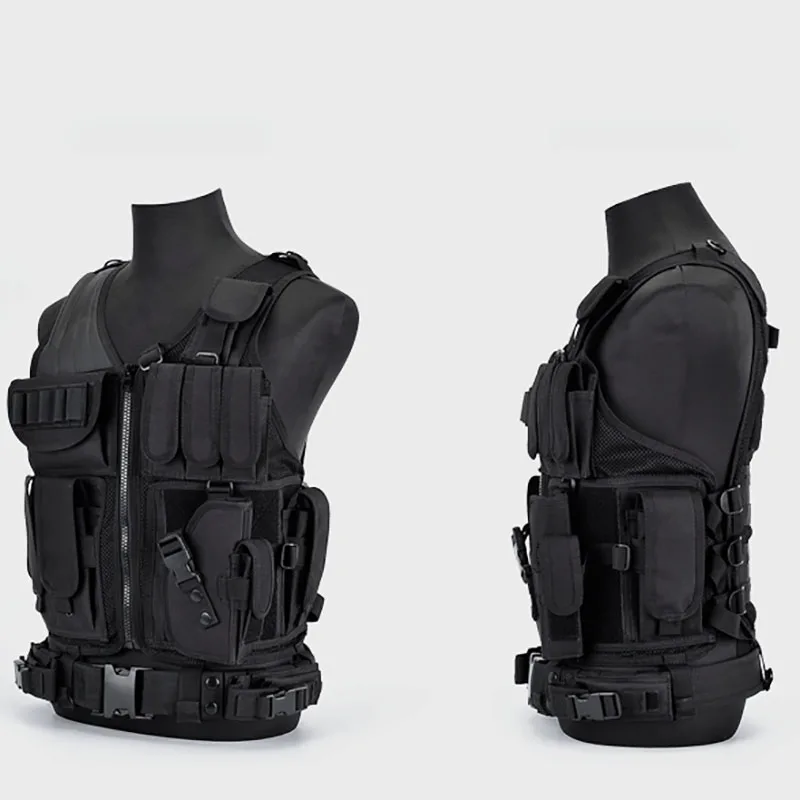 Dulglakip-Gilets d'armure SWAT respirants réglables, gilets de sécurité pour la chasse, l'armée, le jeu CS en plein air, la veste d'entraînement Airsoft trempée