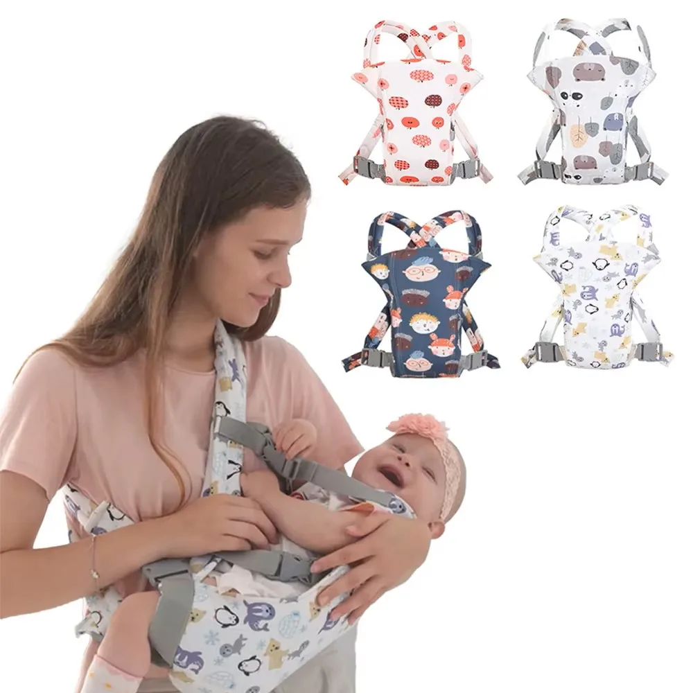 

Baby Carrier with Hip Seat, Front & Back Multi-Position Adjustable, Lightweight Breathable All-Season