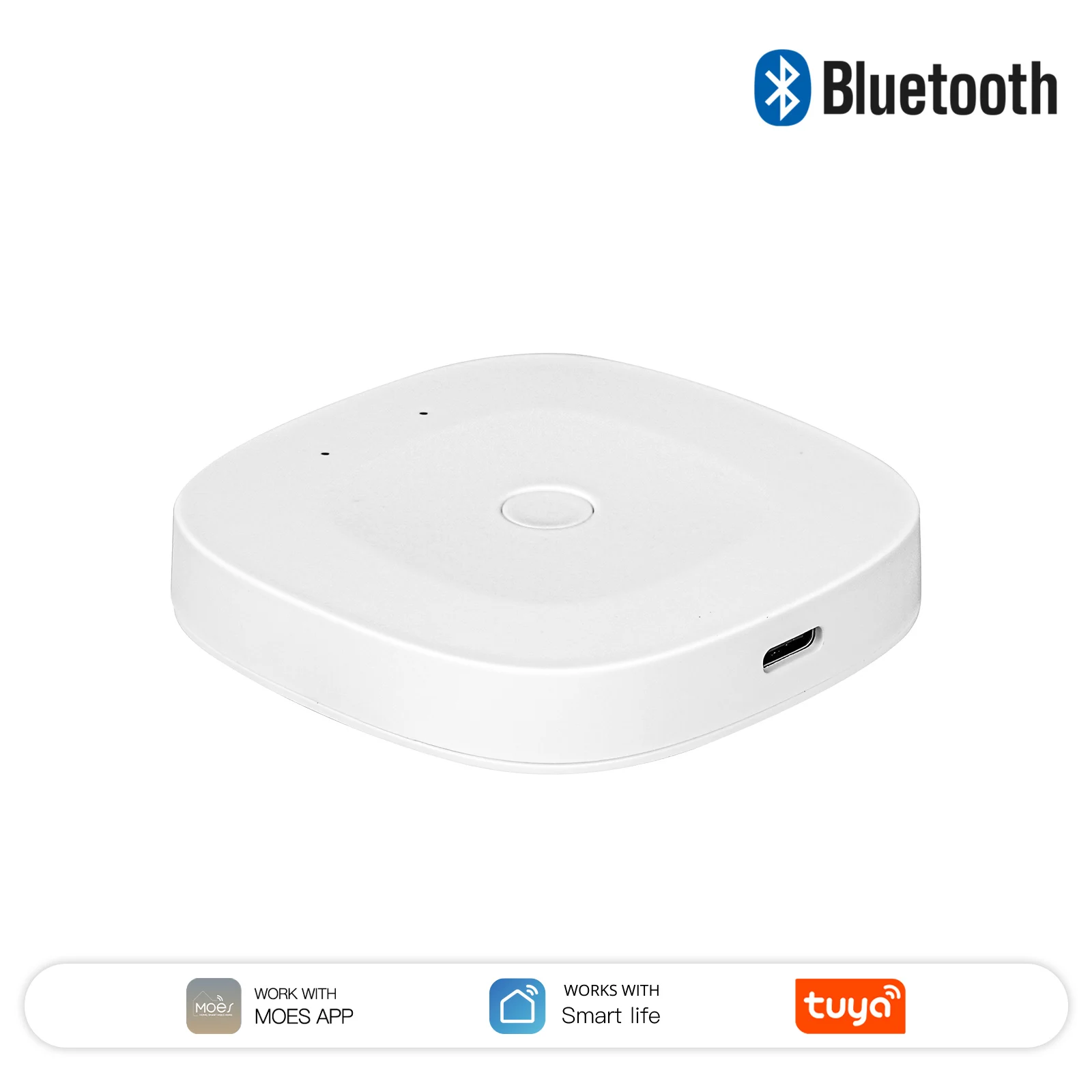 MOES Smart Home Hub, Bluetooth/ZigBee/Multi-Mode-Gateway, kompatibel mit Tuya App, Alexa Google Home, Typ-C-Anschluss, drahtloses Netzwerk
