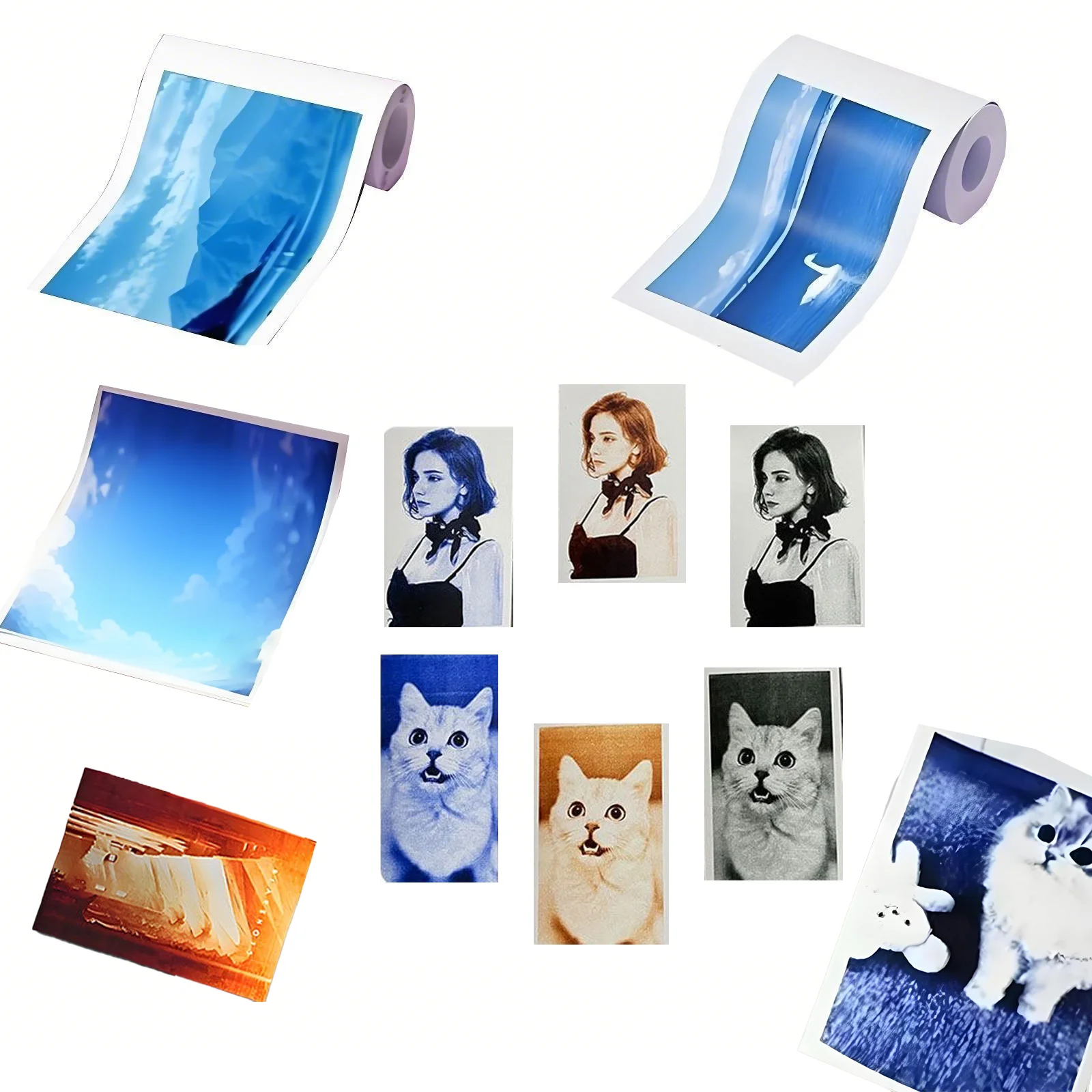 57mm Color Thermal Paper for Kids Camera Portable Printer BPA-Free HD Photo Printing, Instant Color Stickers with Image Quality