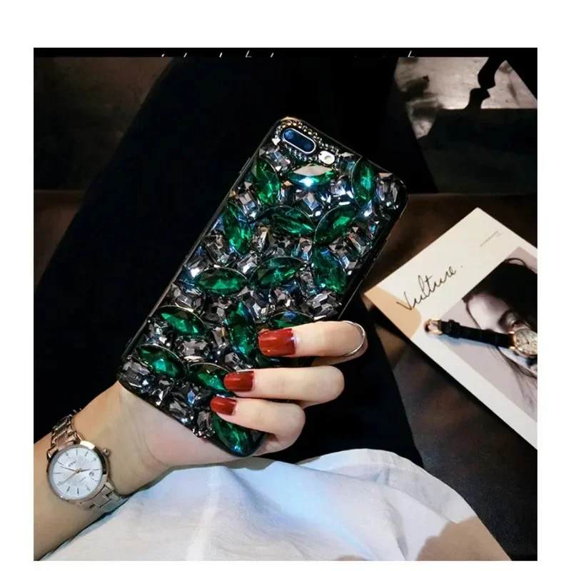 Luxury Crystal Rhinestone Phone Case, Diamond Stones, Glitter Bling, Cover for iPhone 12, 13, 16, 14, 15 Pro Max