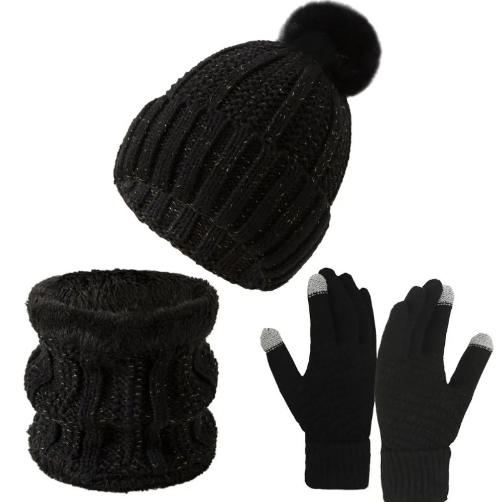 ensemble-3-pieces-decontracte-bonnet-echarpe-et-gants-de-couleur-unie-bonnet-tricote-epaissi-avec-pompon-mignon-et-interieur-velours-pour-garder-au-chaud-ideal-pour-l'exterieur