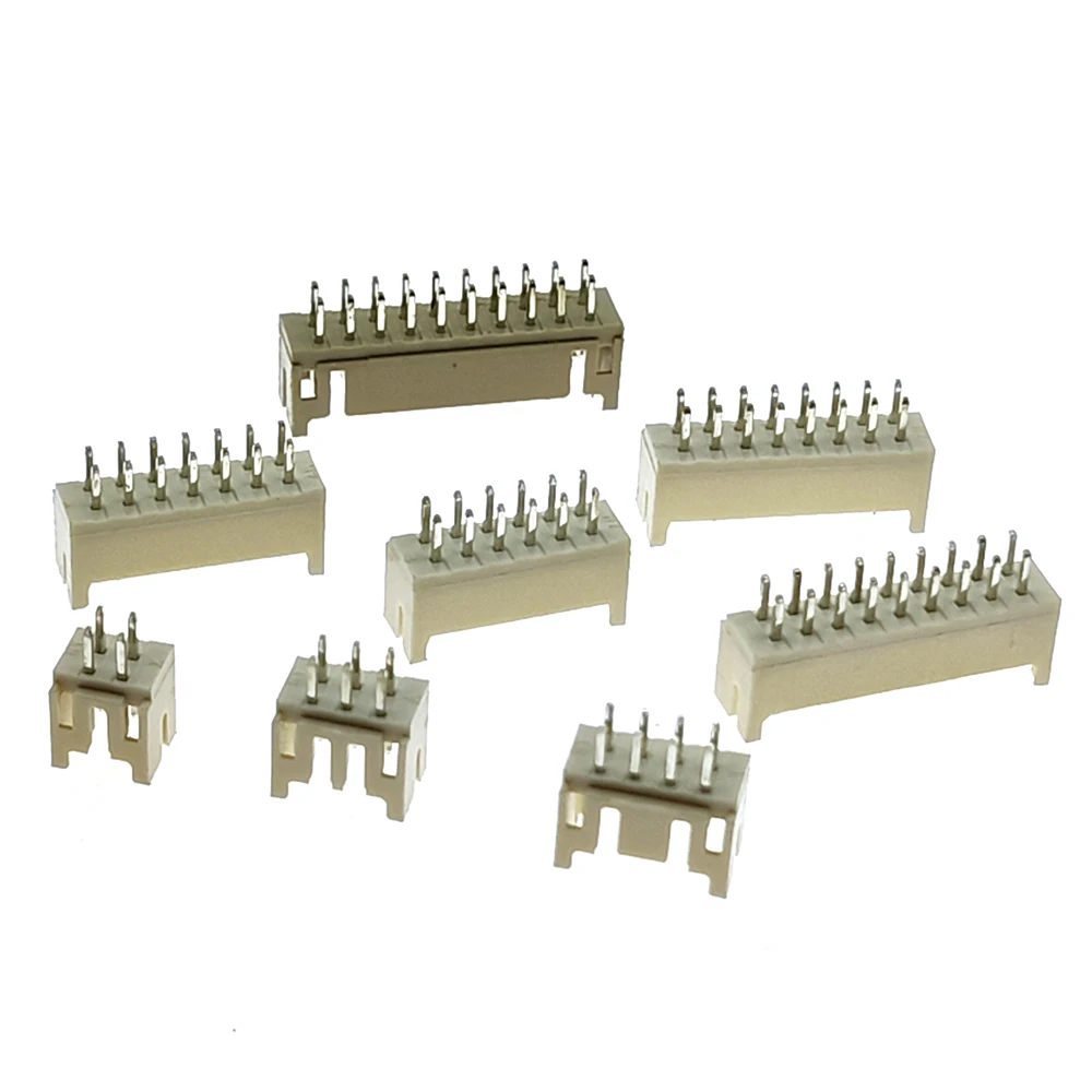 10sets PHD 2.0mm Double Row 2x2-10pin Straight/Curved Needle Plug Male/Female Crimps for Electronic Components