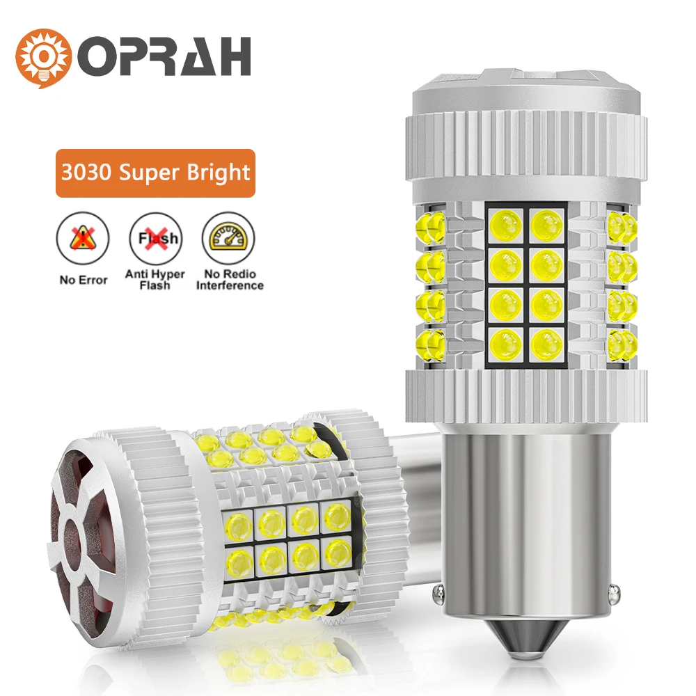 

Oprah 2x 1156 Ba15S P21W Led Bau15S Py21W T20 7440 W21W 7443 1157 Bay15D Canbus Error Free Brake Lamp Signal Light No Hyperflash