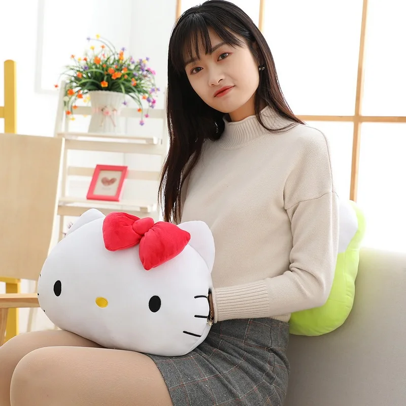 Sanrioed Mijn Melodie Keroppi Hello Kitty Pom Warm Hand Pluche Cartoon Plushie Gevulde Kussenpop Schattig Meisje Kerstcadeau