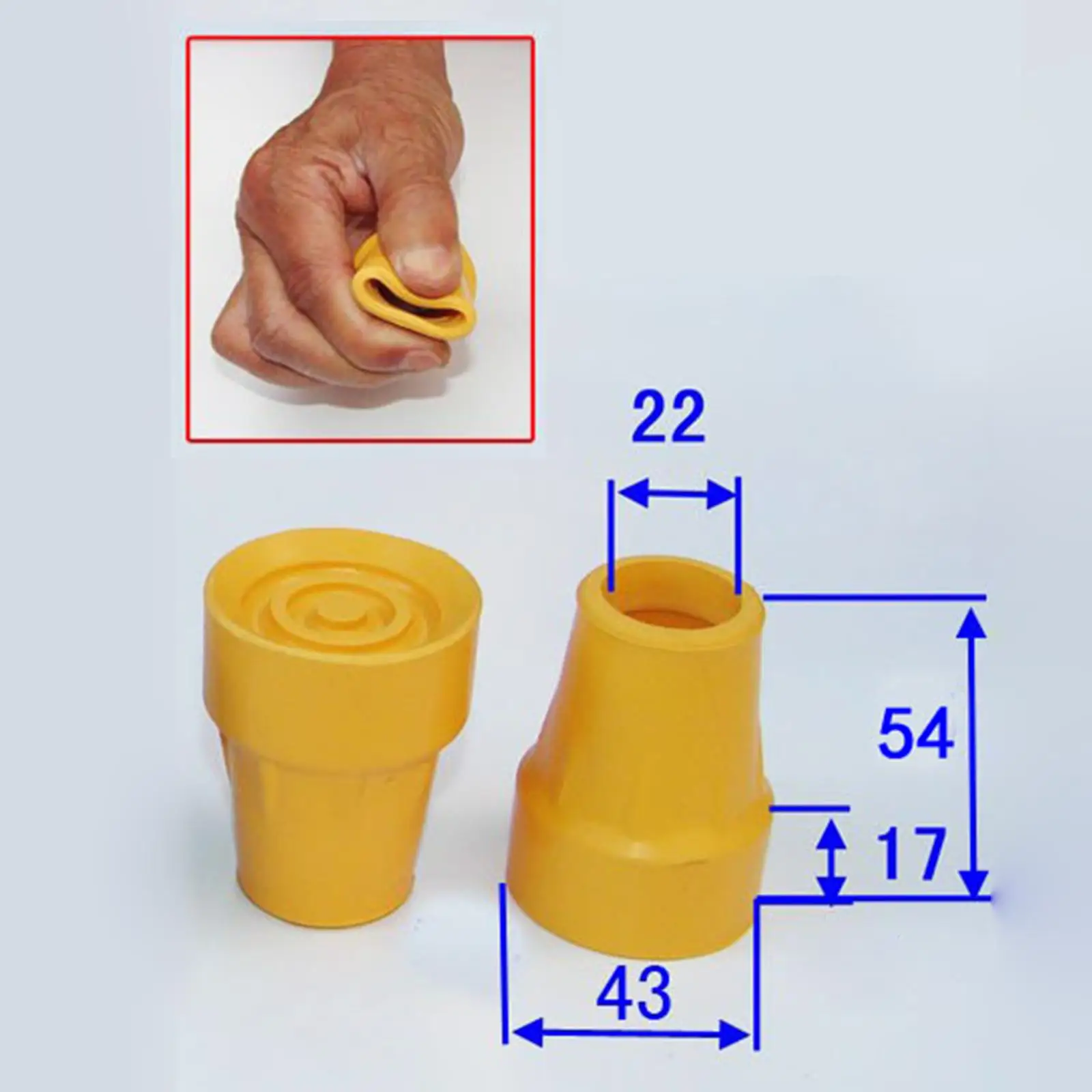 Crutch Parts Replacement Kit with Armrest Cushion Handle Cover and Anti Skid Rubber Base for Folding Walking Crutches