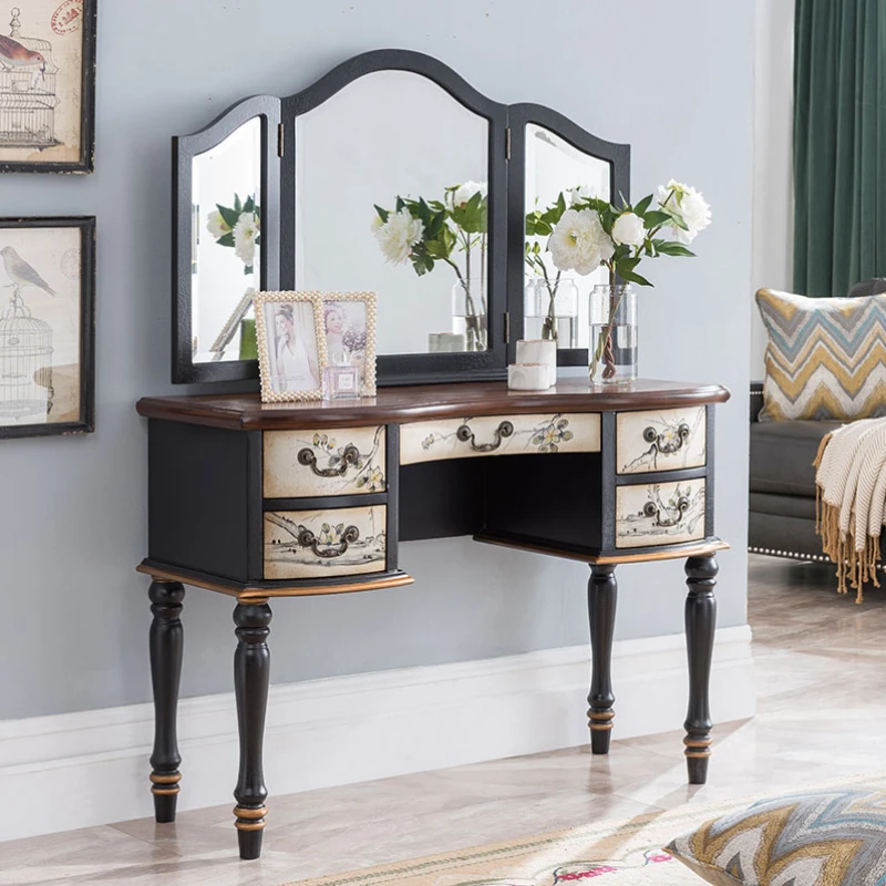 Affordable Nordic Essentials Dressing Table Room Vintage Stool Wood Dressing Table Luxury Girls Coiffeuse De Chambre Furniture