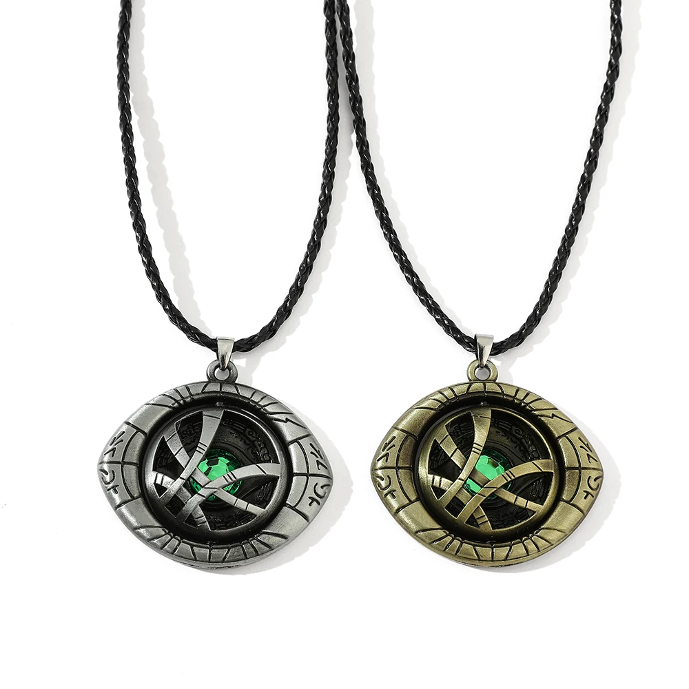 Collar con Colgante de Ojo del Tiempo de Doctor Strange, Superhéroe de Avengers, Estilo Vintage, Joyería de Fantasía y Magia para Fans
