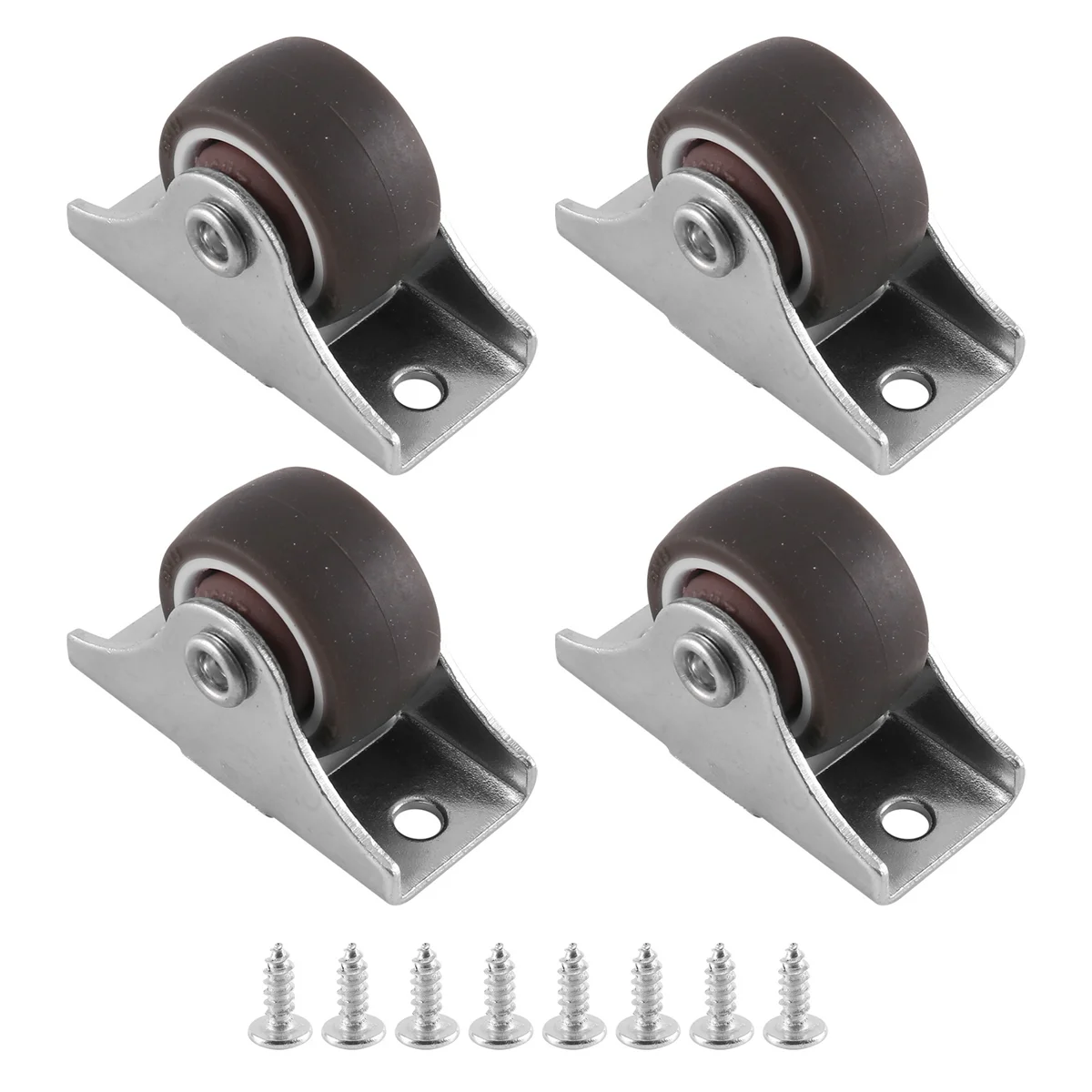 4 Pcs Mini Casters Furniture Casters Small 25mm Fixed Casters Directional Movable Casters Movable Casters for Furniture image 2