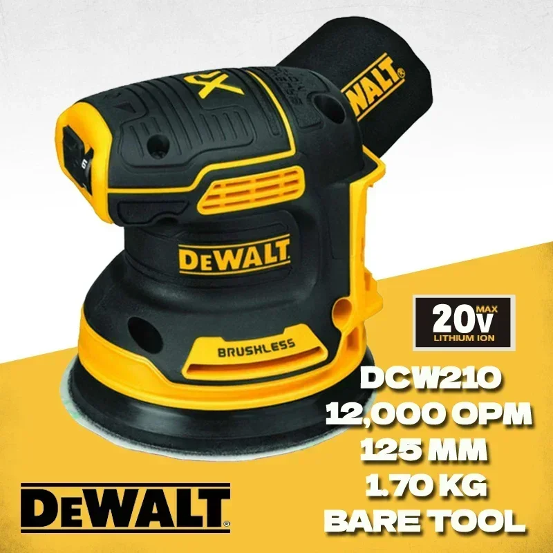 DEWALT DCW210 Cordless Orbital Sander 20V Brushless Handheld Vibration Polishing Woodworking Eccentric Sander Power Tool DCW210B