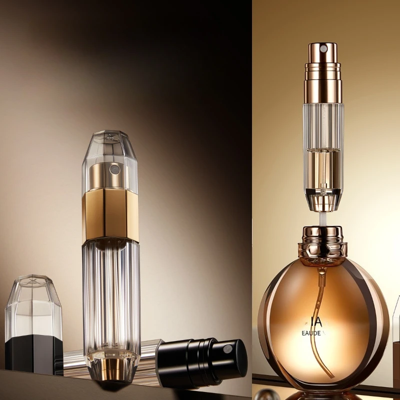 5ml di alta qualità vuoto riutilizzabile profumo diamante fondo bottiglia contenitori cosmetici profumo atomizzatore spray dispenser portatile