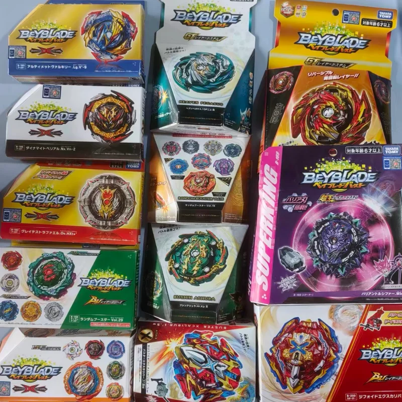 Игрушка-волчок TAKARA TOMY Beyblade Burst с левым и правым вращением, гироскоп с пусковым устройством, для соревновательных боев Игрушка-волчок TAKARA TOMY Beyblade Burst с левым и правым вращением, гироскоп с пусковым устройством, для соревновательных боев