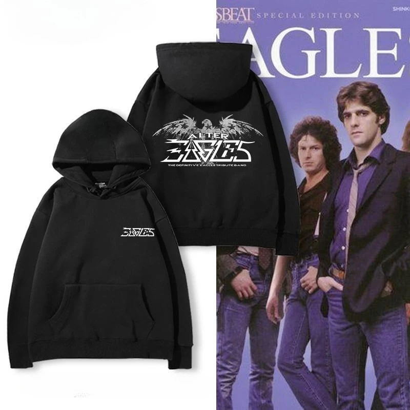 سويت شيرت بقلنسوة على شكل نسر للأولاد، زي عصري، قديم، روك وكاجوال، متعدد الاستخدامات للخريف والشتاء #1