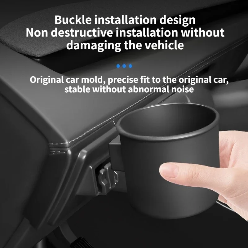 Boîte à lunettes de tableau de bord pour Tesla modèle Y Juniper 2025, porte-gobelet, boîte de rangement multifonctionnelle pour lunettes de soleil, accessoires d'intérieur