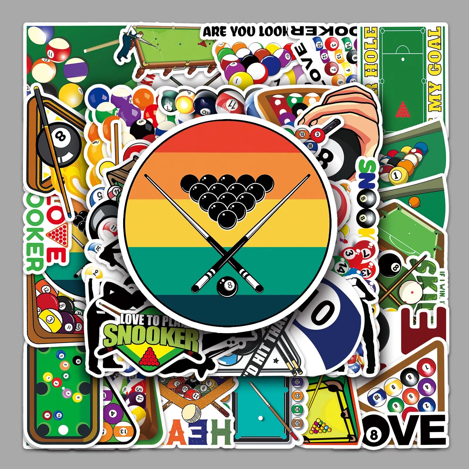 

10/30/50Pcs Table Tennis Graffiti Stickers Personalized Sports Creative Stickers DIY Guitar Skateboard Waterproof Stickers